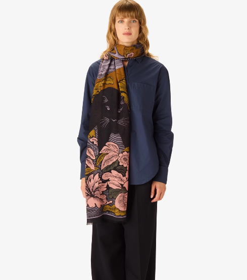 Étole 55 x 190 PANTHÈRE Mordoré Inoui Editions