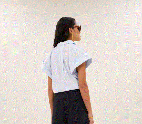 Blouse PIXIE light blue BY BAR NEW NEW