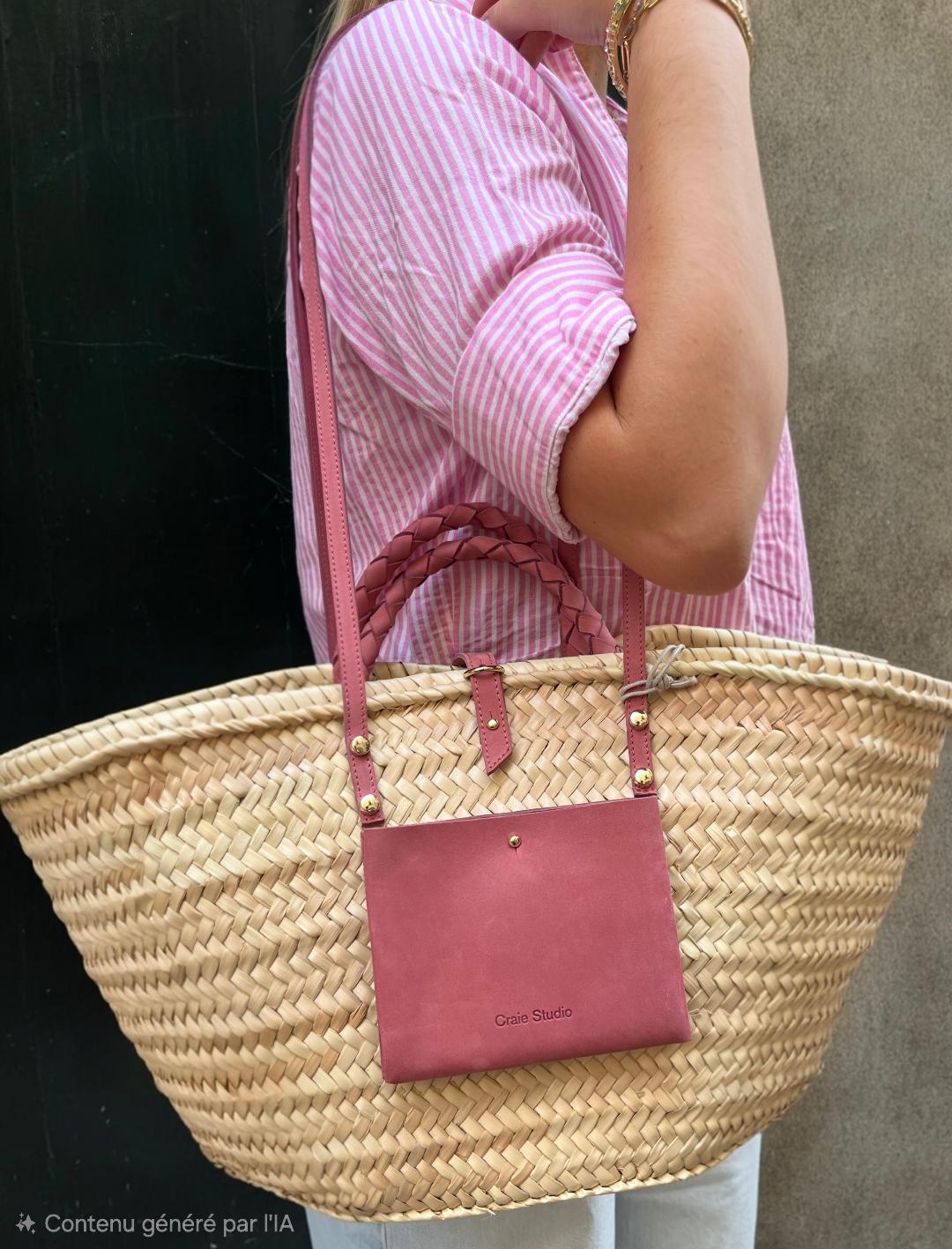 Panier Praia nubuck floral CRAIE STUDIO
