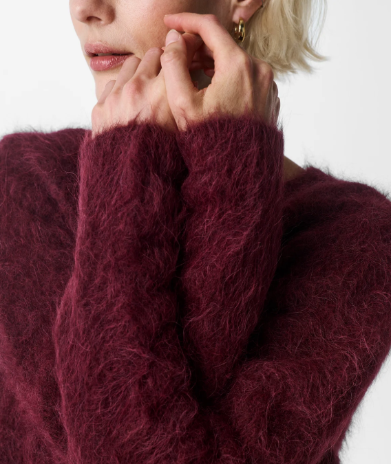 Pull en Alpaga doux Shiraz (bordeaux) Y03-1008 ZENGGI