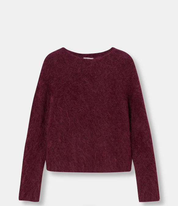Pull en Alpaga doux Shiraz (bordeaux) Y03-1008 ZENGGI