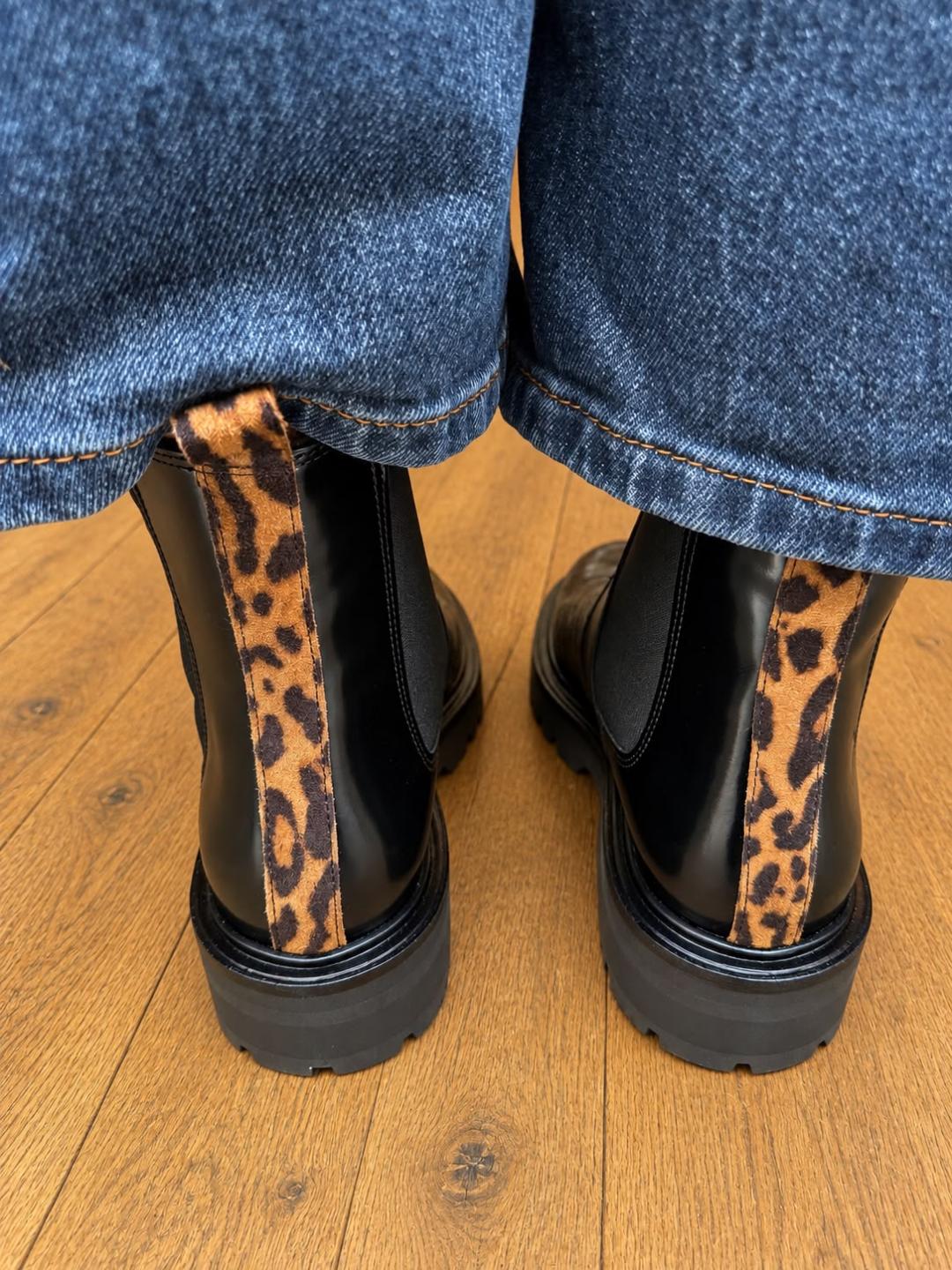 Bottine A17118 Black Python/Léopard BILLI BI