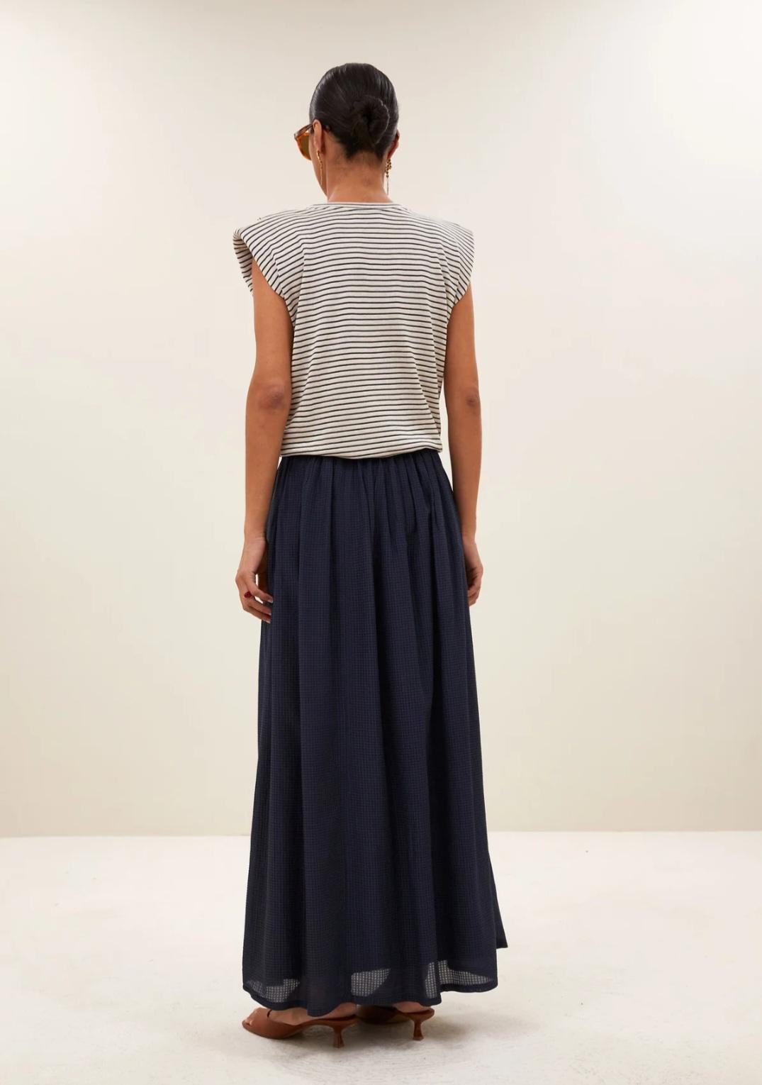 Jupe longue Reva bleu BY BAR