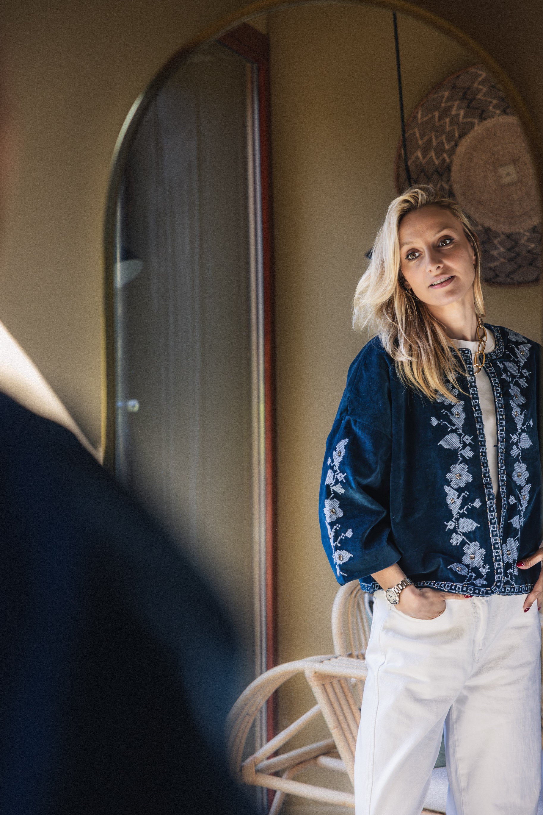 Veste Amby en velours bleu LOLLYSLAUNDRY