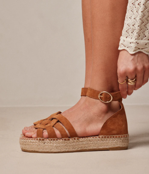 Espadrilles Azel Suède Ambre ODAJE ex M MOUSTACHE
