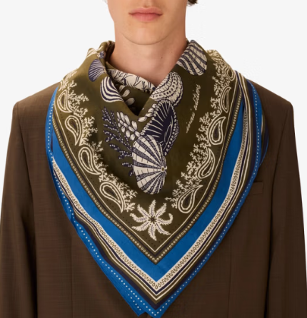 Carré 100 x 100 Neptune kaki Inoui Editions