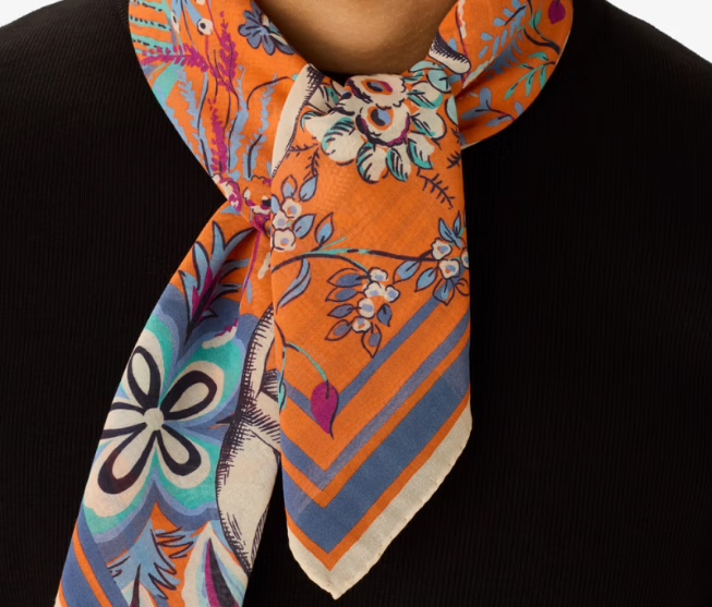 Carré 70 x 70 Pagode corail Inoui Editions