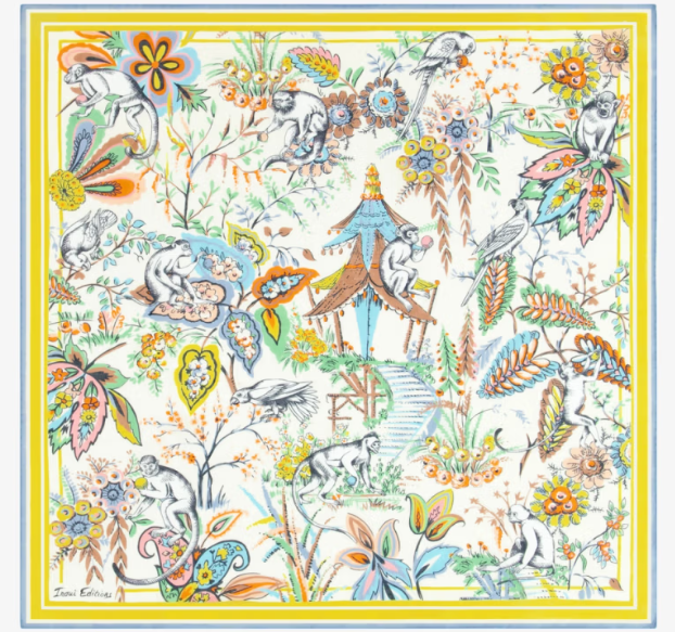 Carré 70 x 70 Pagode vert Inoui Editions