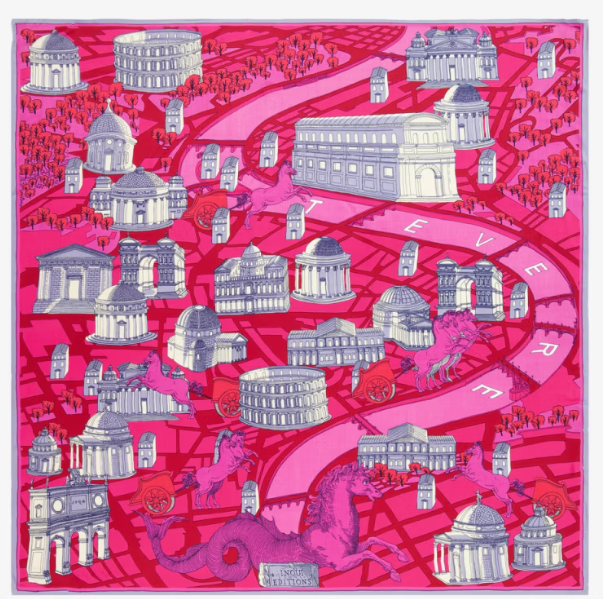 Carré 100 x 100 Rome rouge Inoui Editions