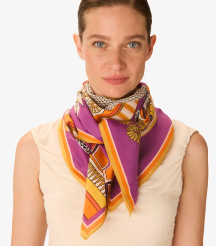 Carré 100 x 100 Taj violet Inoui Editions