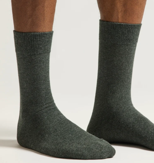 Pack de 3 chaussettes HOMME Chinées Bordeaux vert et moutarde ODAJE ex M MOUSTACHE Dernière en 43-45 !