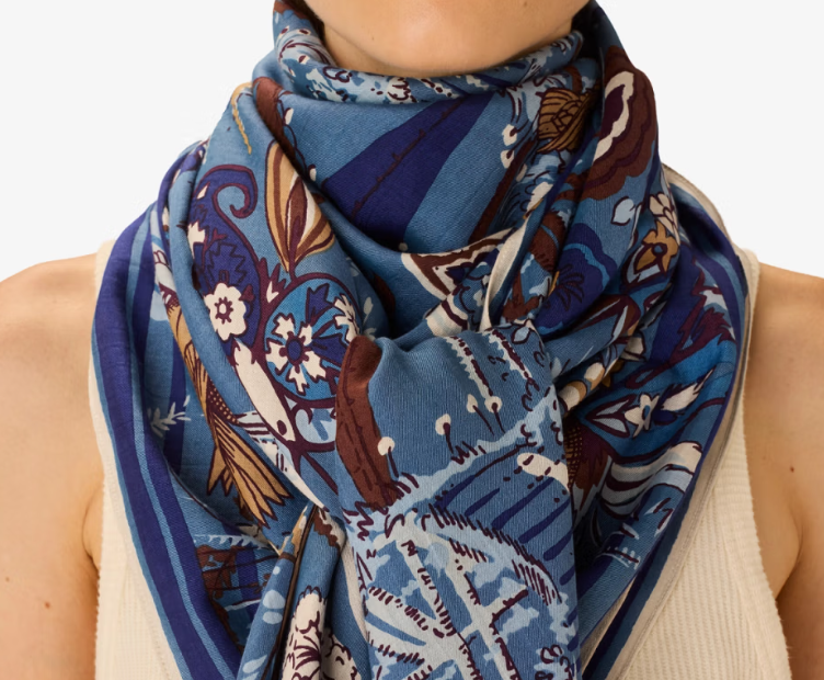 Carré 130 x 130 pagode bleu Inoui Editions Dernière !