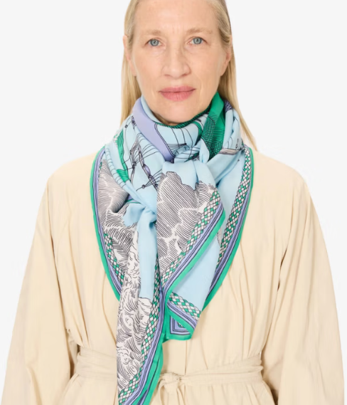 Carré 130 x 130 des rives et des rêves vert Inoui Editions