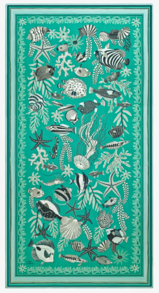 Étole 100 x 190 neptune turquoise Inoui Editions