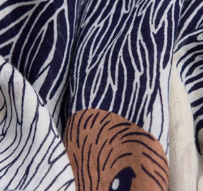 Étole 100 x 190 TOUTOU Blanc Inoui Editions