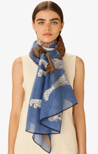 Étole 100 x 190 TOUTOU Bleu Inoui Editions