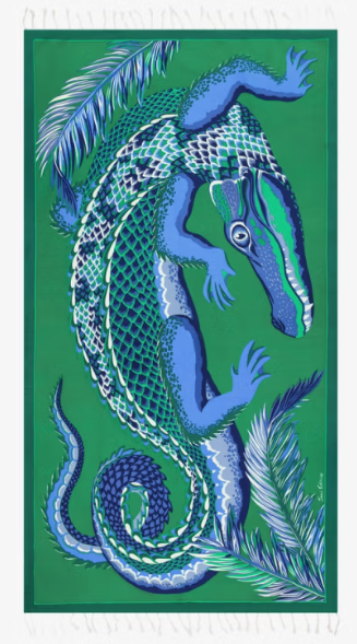 FOUTA Croco vert INOUI EDITIONS