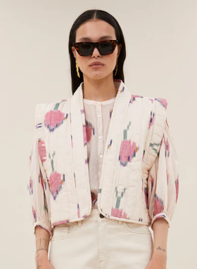 Veste sans manches Isla blanche à motif BY BAR