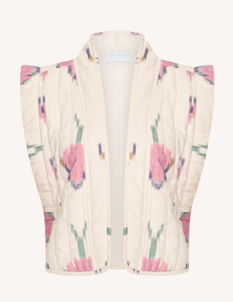 Veste sans manches Isla blanche à motif BY BAR