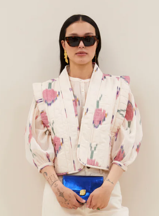 Veste sans manches Isla blanche à motif BY BAR