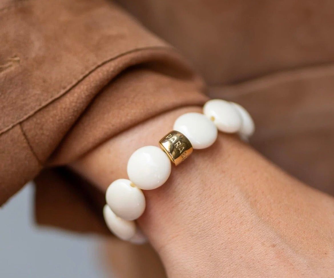 Bracelet bombom ivoire PARABAYA
