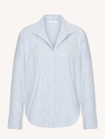 Chemise Jule à fines rayures bleues et blanches BY BAR