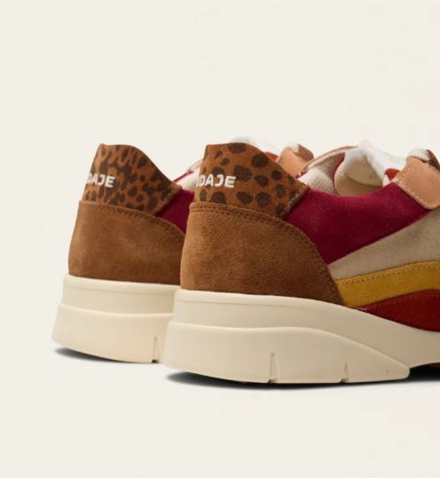 Basket Laura Marron ocre bordeaux ODAJE (ancien M MOUSTACHE)
