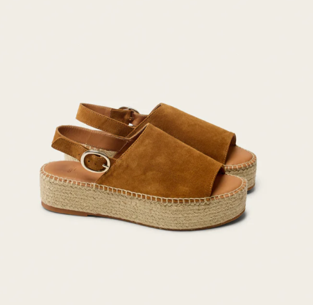 Espadrilles Maya suède ambre ODAJE ex M MOUSTACHE