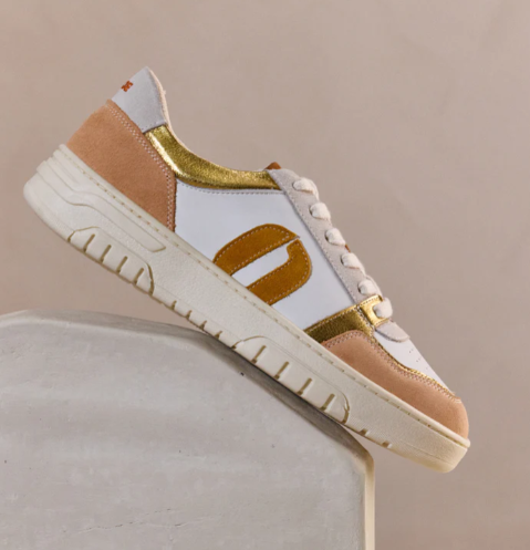 Basket Nora Blanc blush doré ODAJE (ancien M MOUSTACHE)