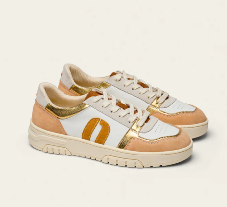 Basket Nora Blanc blush doré ODAJE (ancien M MOUSTACHE)