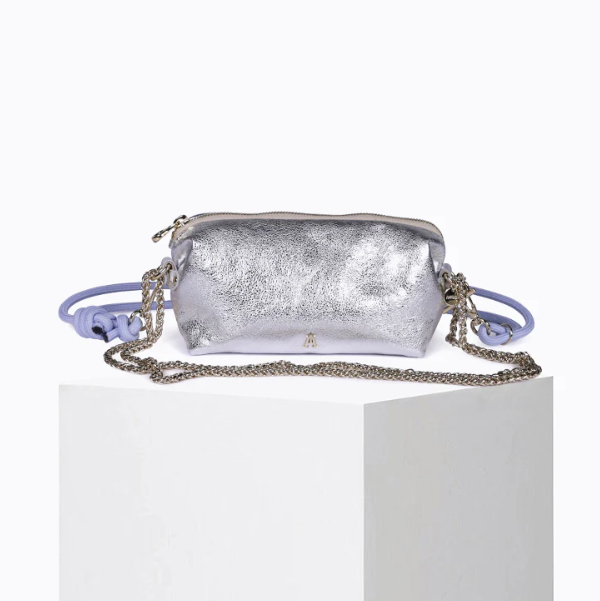 Sac Nuage en cuir Argenté CRAIE STUDIO