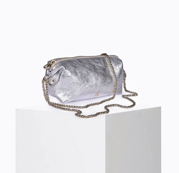 Sac Nuage en cuir Argenté CRAIE STUDIO