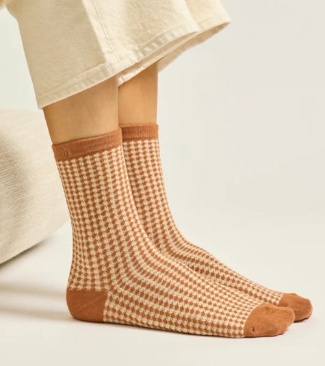 Pack de 3 Chaussettes Fantaisie paillettes et PDP et marron ODAJE (ancien M. MOUSTACHE)