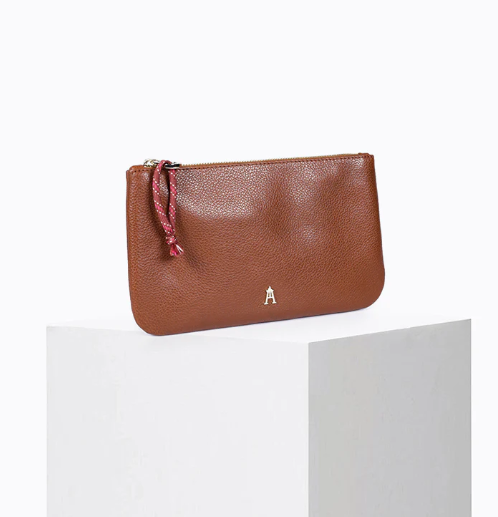 Petite Pochette Grainé Coffee CRAIE STUDIO