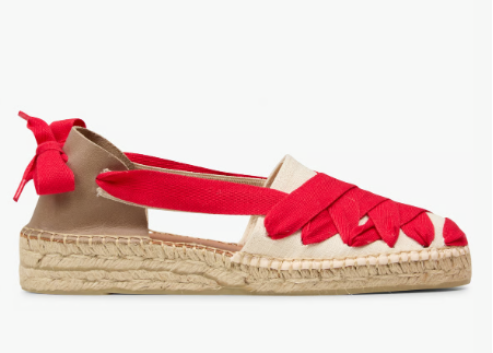 Sandale à corde / Espadrille SUKHA Rouge NAGUISA (taille très petit)