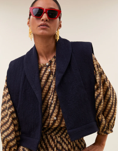 Veste sans manche Suzie bleu BY BAR