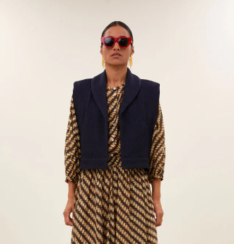 Veste sans manche Suzie bleu BY BAR