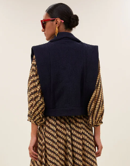 Veste sans manche Suzie bleu BY BAR