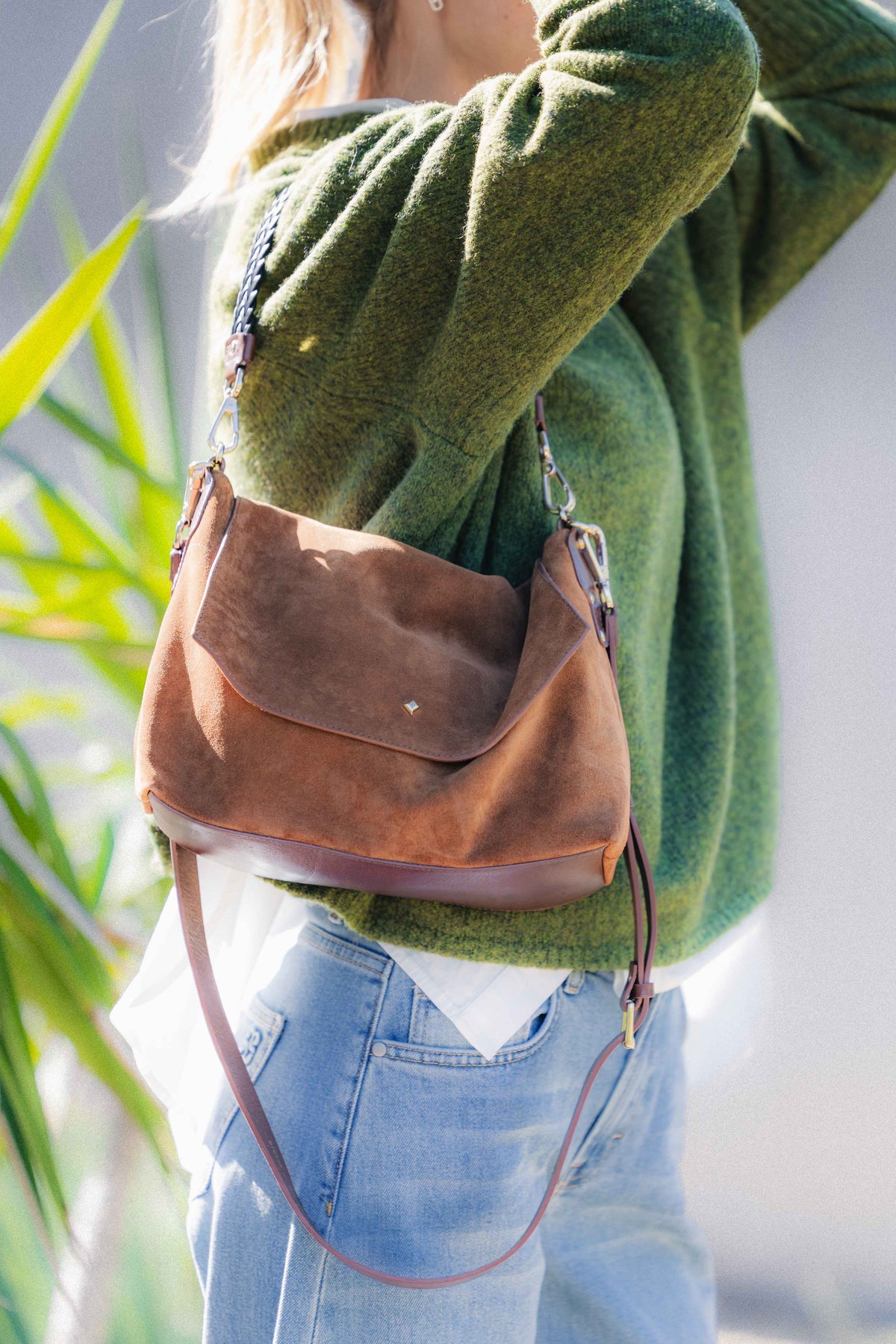 Sac bandoulière BENSON velours Castagna HERBERT FRERE SOEUR