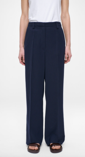 Pantalon bleu en Crêpe japonaise ZENGGI X05-1029