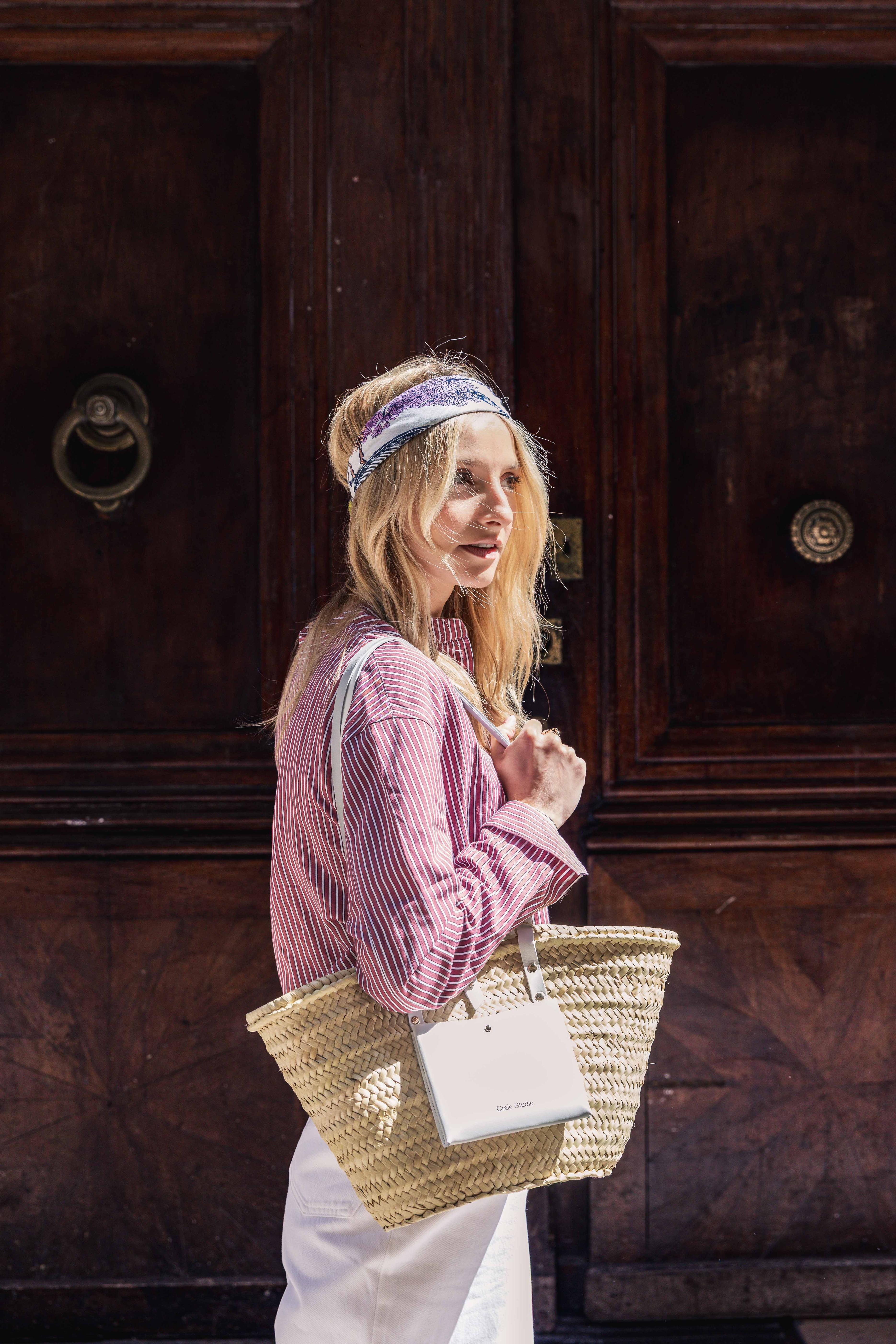 Chemise CLAUDIE rayures Vieux Rose/ Crème   CHLOE STORA Reste T40 et T42 !