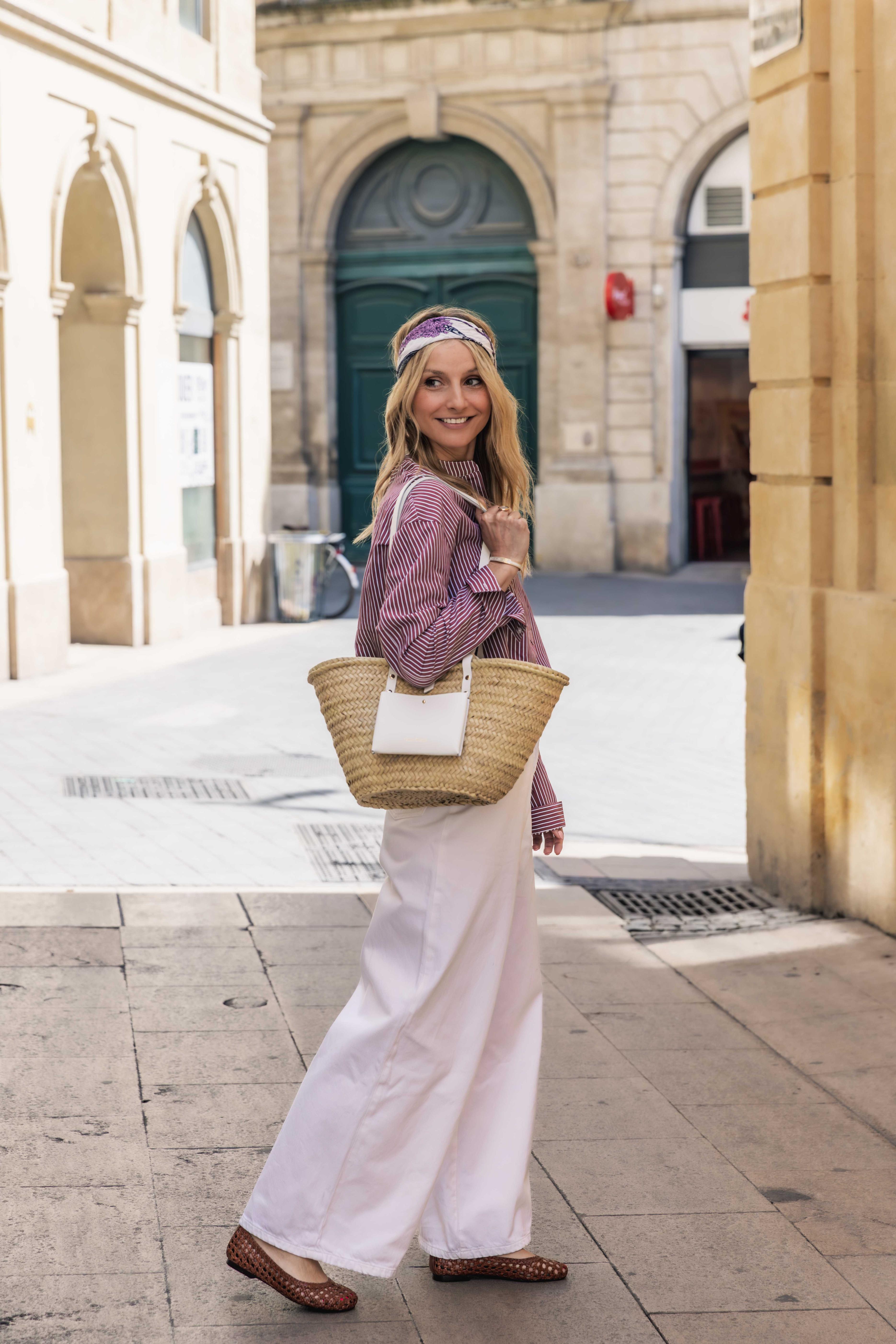 Chemise CLAUDIE rayures Vieux Rose/ Crème   CHLOE STORA Reste T40 et T42 !