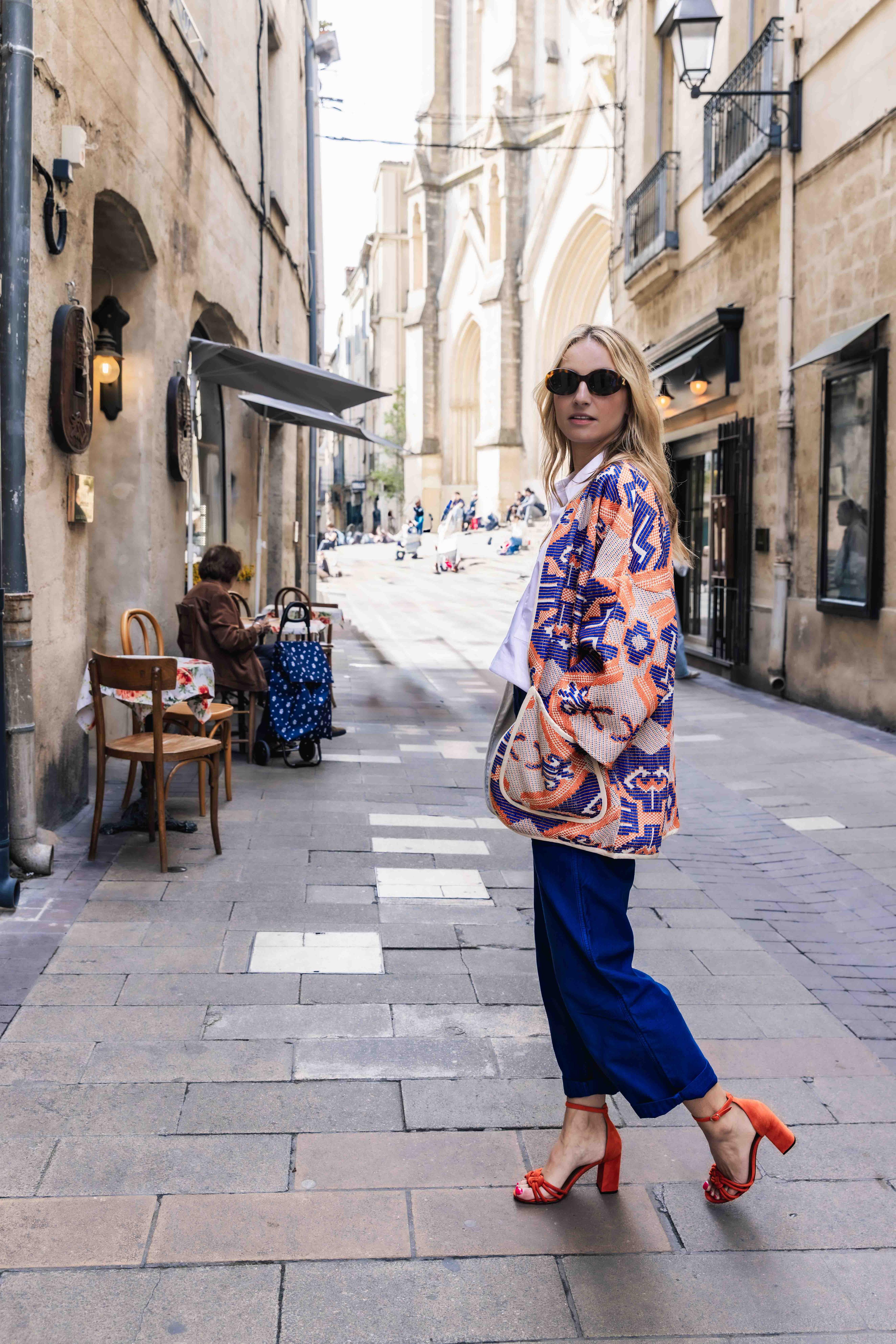 Sandale en cuir N° 191 Suède Orange RIVECOUR