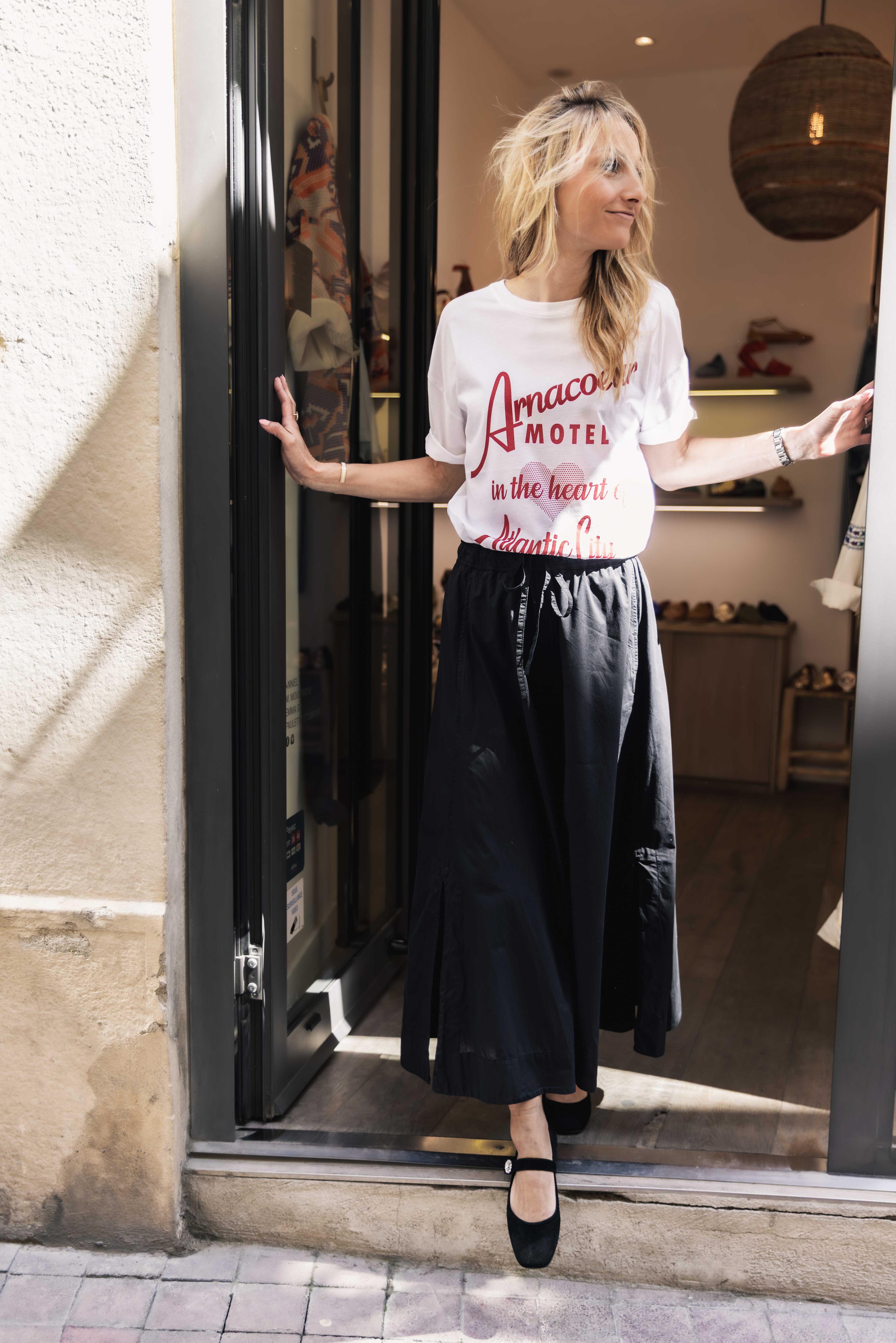 Jupe longue en coton papier ZENGGI