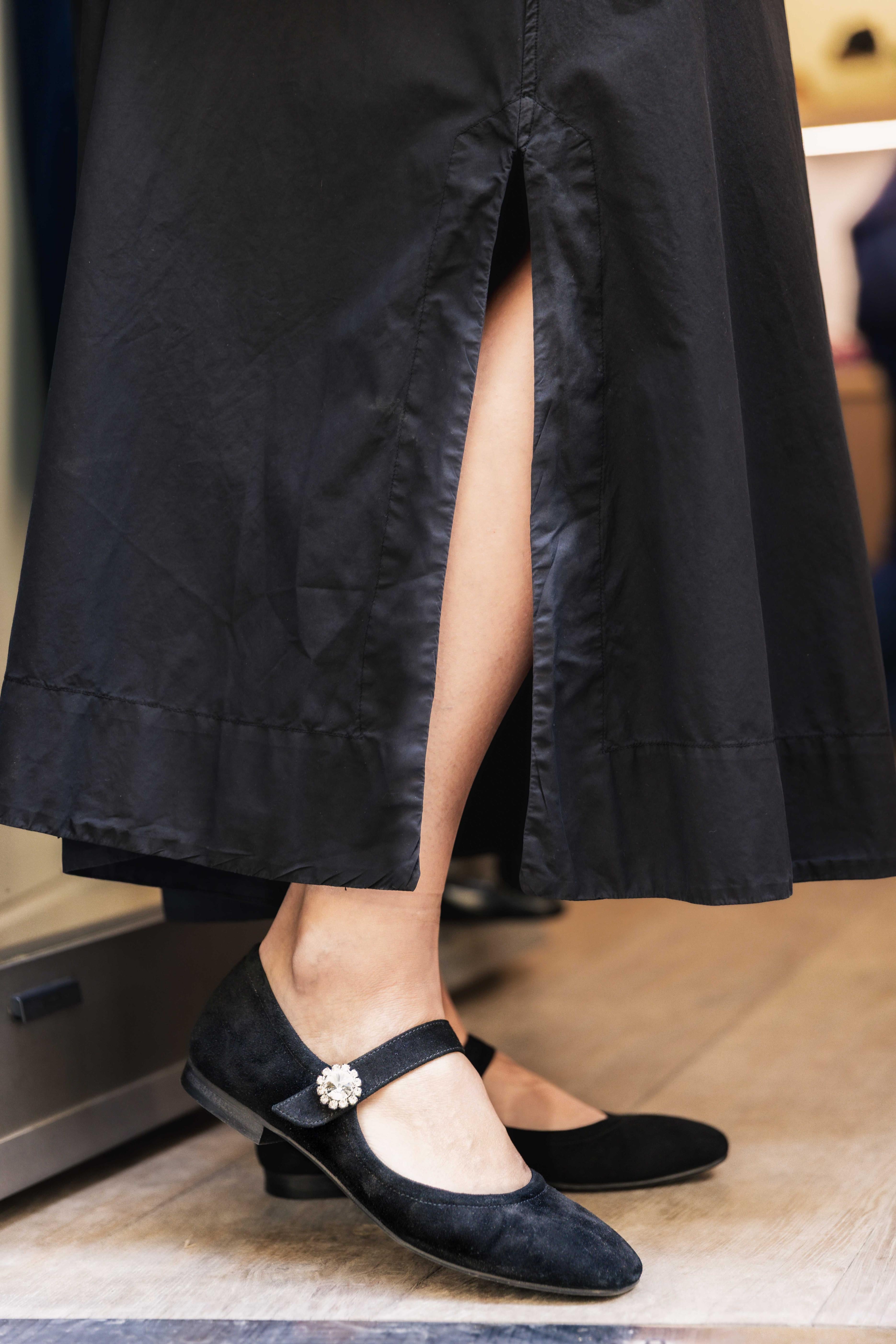 Jupe longue en coton papier ZENGGI