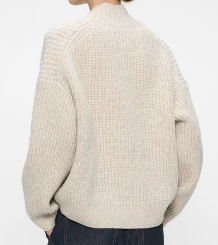 Cardigan Crème en Laine et coton ZENGGI W03-1008