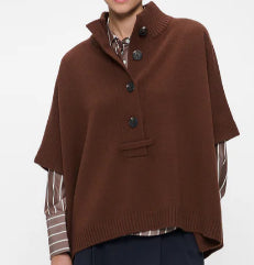 Poncho en laine d'agneau ZENGGI W03-1017