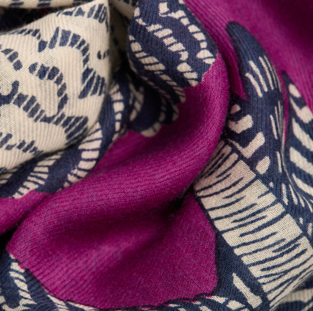 Etole 80 x 190 CHOUETTE Violet Inoui Editions