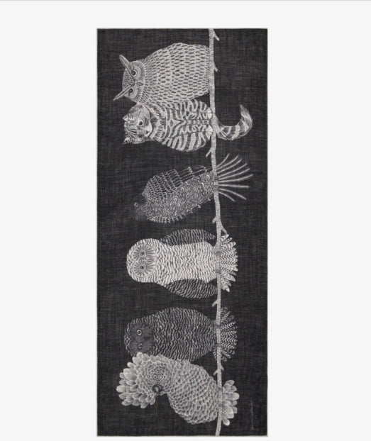 Etole 80 x 190 CHOUETTE Noir Inoui Editions