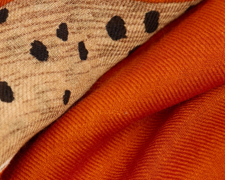 Carré 130 x 130 JORGEN Orange Inoui Editions